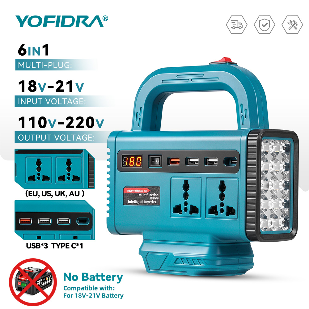 Ac Outdoor Power - Портативный инвертор YOFIDRA 220В для экстренного